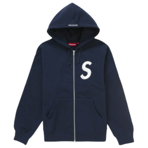 Supreme S Logo Zip Up Hooded Sweatshirt (FW24) Navy