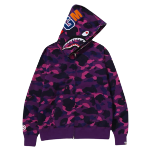 BAPE Color Camo Shark Full Zip Hoodie (FW24) Purple
