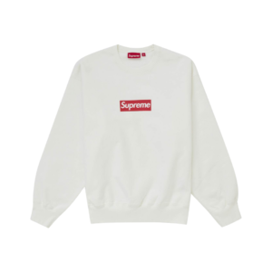 Supreme Washed Box Logo Crewneck White