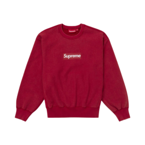 Supreme Washed Box Logo Crewneck Red