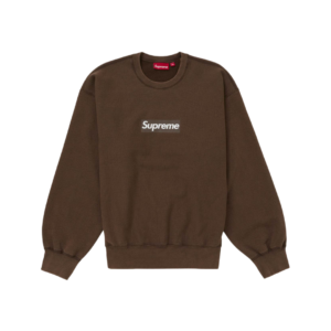 Supreme Washed Box Logo Crewneck Brown