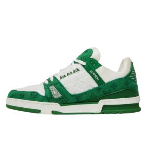 Louis Vuitton LV Trainer Green Monogram Denim White