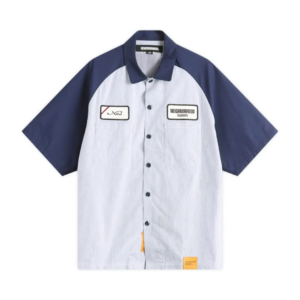 Neighborhood Classic Stripe Short Sleeve Shirt Navy