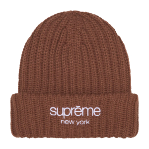Supreme New York Beanie Brown