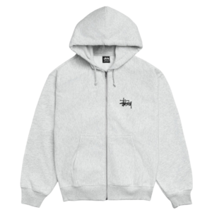 Stussy Basic Zip Hoodie Ash Grey