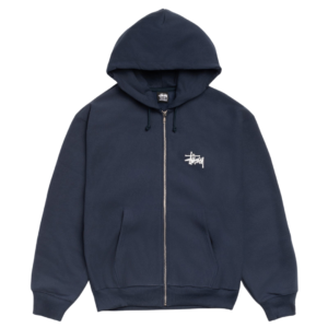 Stussy Basic Zip Hoodie Navy