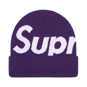 Supreme Big Logo Beanie Purple