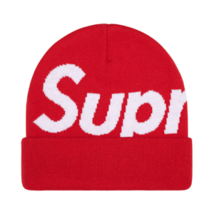 Supreme Big Logo Beanie Red