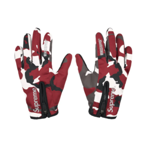 Supreme WINDSTOPPER Zip Gloves Red Camo