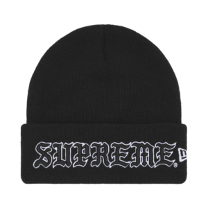 Supreme/New Era Old English Beanie Black